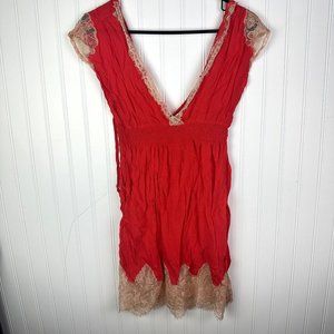 Flying‎ Tomato Red Lace Dress size Medium